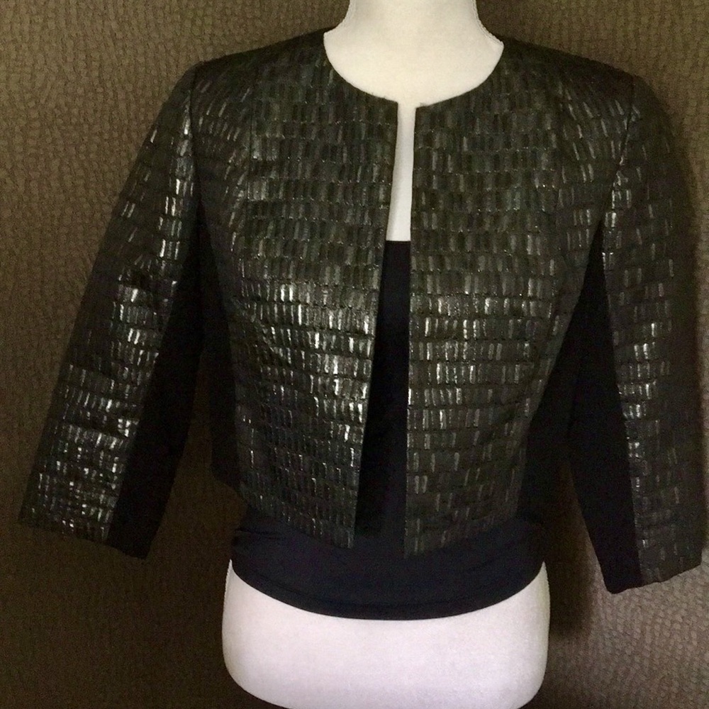 Carmen Marc Valvo Cropped Evening Jacket